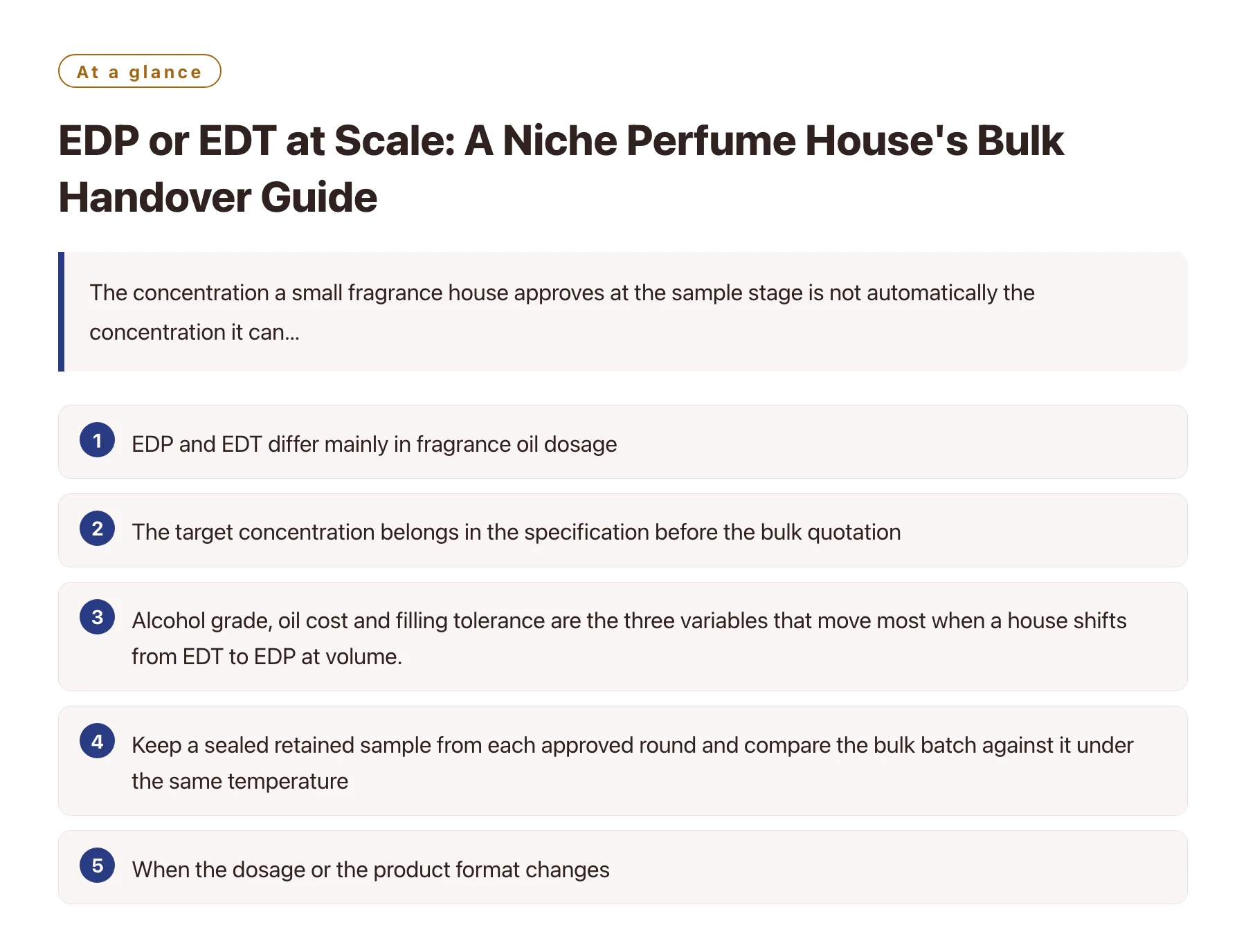 EDP or EDT at Scale: A Niche Perfume House's Bulk Handover Guide——全文要点速览